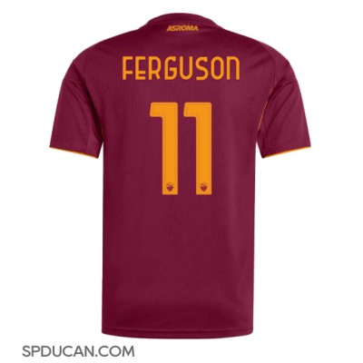Muški Nogometni Dres AS Roma Evan Ferguson #11 Domaci 2025-26 Kratak Rukav Muški Nogometni Dres AS Roma Evan Ferguson #11 Domaci 2025-26 Kratak Rukav